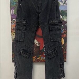 Men's Charcoal Cargo Pants